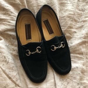 Johnston & Murphy Black Suede Loafers